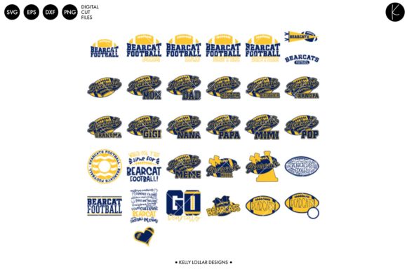 Bearcats Football Bundle: Graphics for Crafts