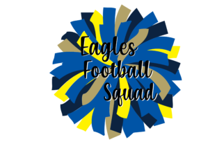 Eagles Football Cheer Squad Pom Graphics for Crafts