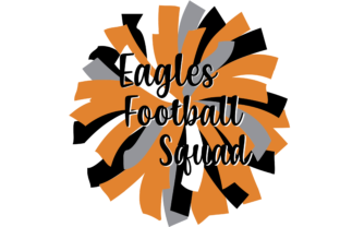 Eagles Football Squad Pom Pom Cheer Graphics for Crafts