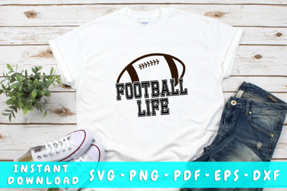 Football Life SVG: Graphics for Crafts & Sales