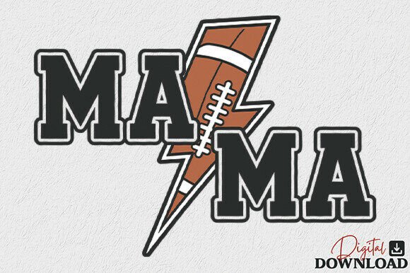 Football Mama Lightning Bolt SVG for Crafts