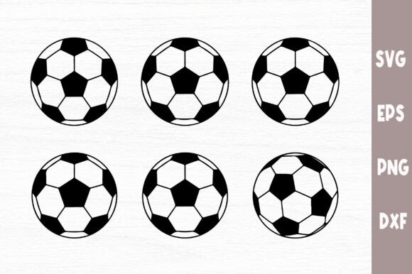 Football Soccer Ball Vector Icons for Graphics & Crafts