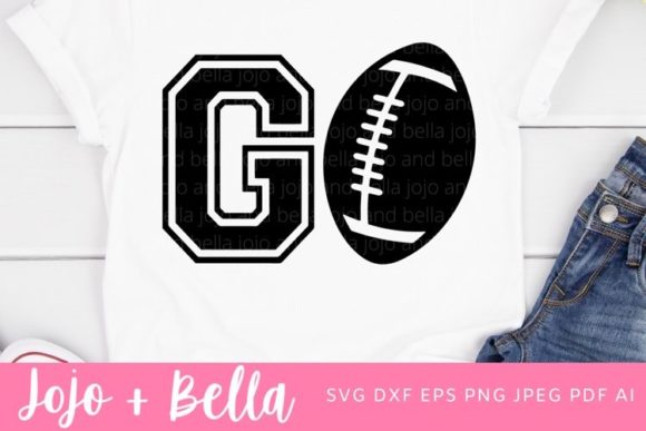 Football Svg, Go Football Graphics for Crafts