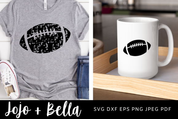 Grunge Football Graphics for Crafts