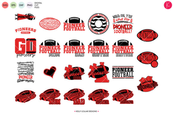 Pioneers Football Bundle: Graphics for Crafts