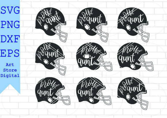 Proud Aunt Football Helmet Graphics for Crafts