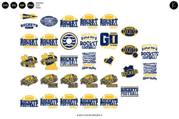 Rockets Football Bundle: Graphics for Crafts