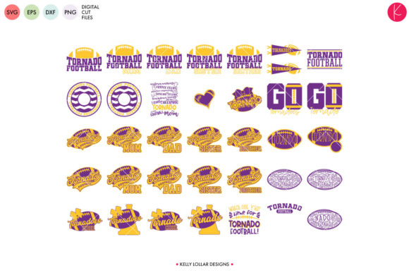 Tornadoes Football Bundle: Graphics for Crafts