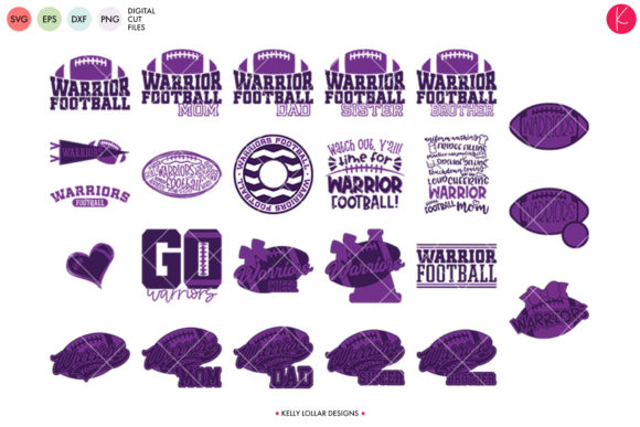 Warriors Football Bundle: Graphics for Crafts