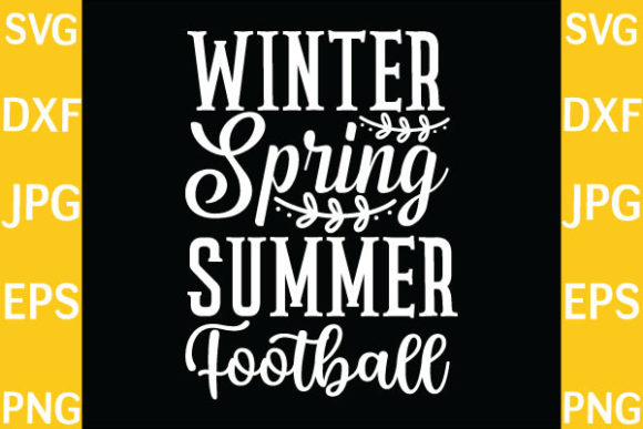 Winter Spring Summer Football Graphics for Crafts